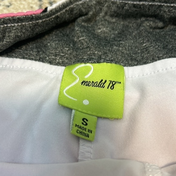 Emerald 18 Pink Purple Coral Red White Circle Golf Skort Sz Sm - Picture 3 of 5